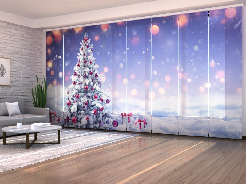 Schiebegardinen Geschmückter Weihnachtsbaum